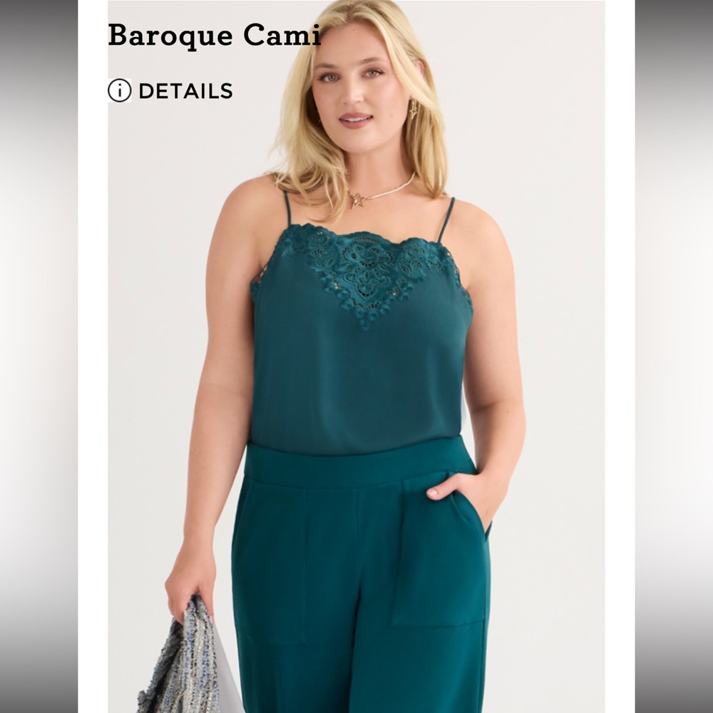 Cabi Baroque Cami in Teal - Large